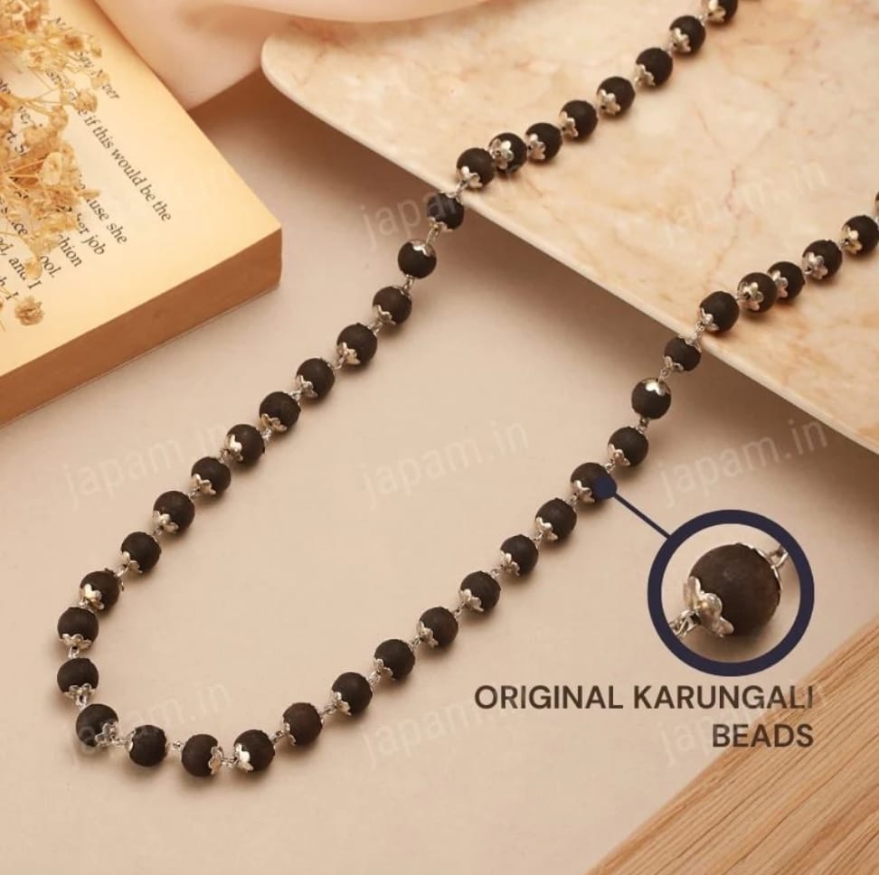 silver plated Original Karungali Malai combo premium silver braslate